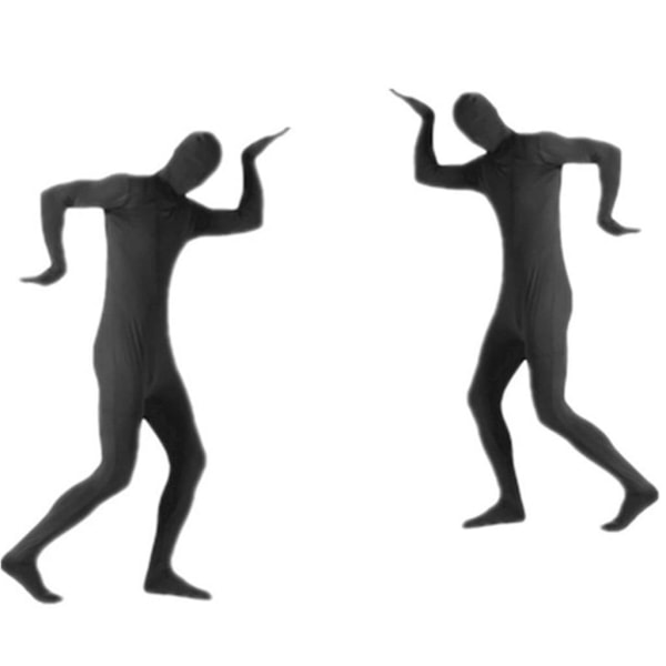 Herr Kvinnor Unisex Helkroppstights Kostym Spandex Stretchy Svart Kostym Försvinner an Bodysuit För Halloween Party A M