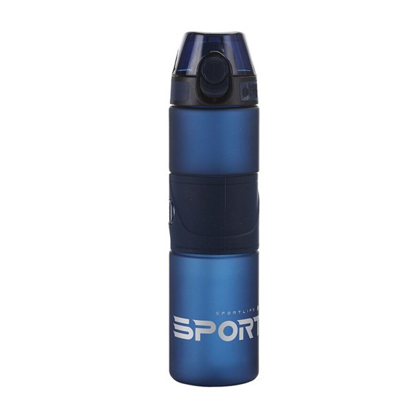Lekkasjesikker Sportsflaske Gym 700ml Reisestrå med håndtak BPA-fri gave NYHET Blue