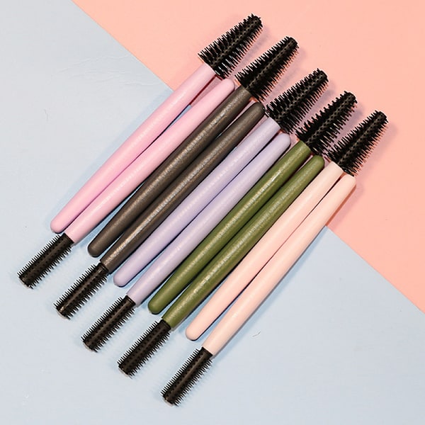 2 stk/karton Silikone øjenvippebørste til rengøring af makeup Mascara øje Gray