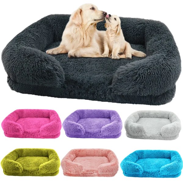 Plush Washable Square Soft Cat Mat Pet Supplies Washable And Removable Pet  Deep Sleep Dog Sofa Bed Pet Supplie Drop Ship Blue 2XL(120x80x18CM)