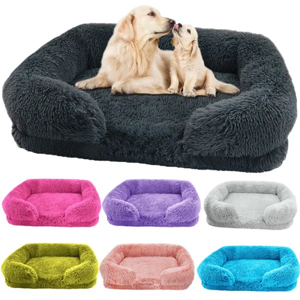 Plush Washable Square Soft Cat Mat Pet Supplies Washable And Removable Pet  Deep Sleep Dog Sofa Bed Pet Supplie Drop Ship Gray 2XL(120x80x18CM)