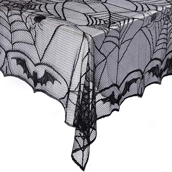 Halloween duk, edderkoppnett duker svart duk blonde