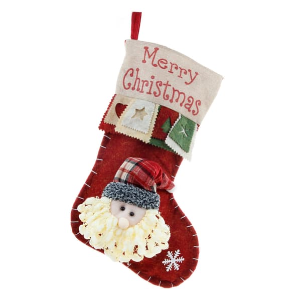 1 st God Jul Stora Julstrumpor Santa Claus Snow