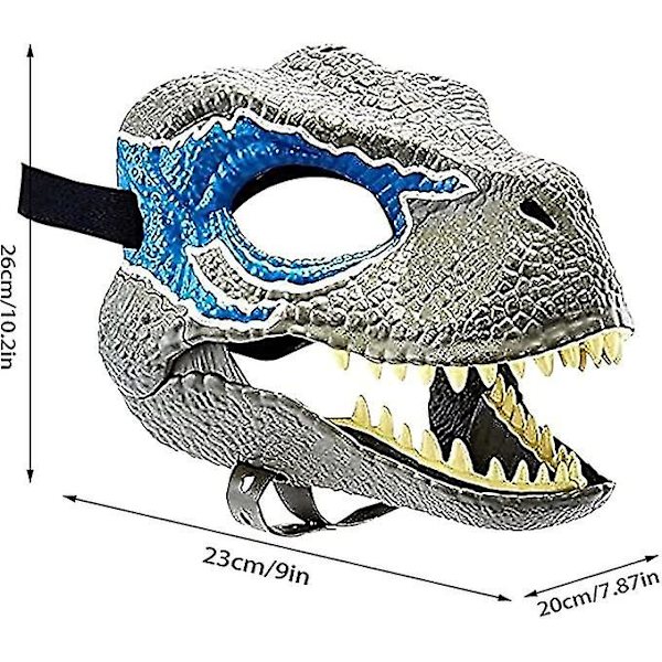 Halloween Party Cosplay Mask Simulering Jurassic Dinosaur Mask A B