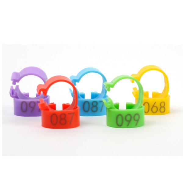 100X 16 mm Clip On Benbåndsringe til kyllinger Ænder Høns Fjerkræ Store fugle