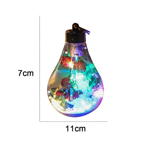 Jouluinen Led Läpinäkyvä Joulupallo Joulukuusenkoriste style 2