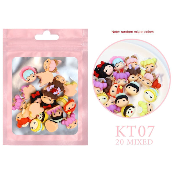 Nail Art Resin Cartoon Ornament Mixed Mini Small Soft Girly 07 bubble girl