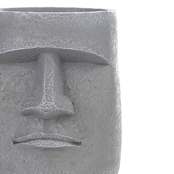 1/2/3/5 Påskeøen Statue Blomsterpotte Sukkulent potte til hjemmet Grey Type 4 1 Pc