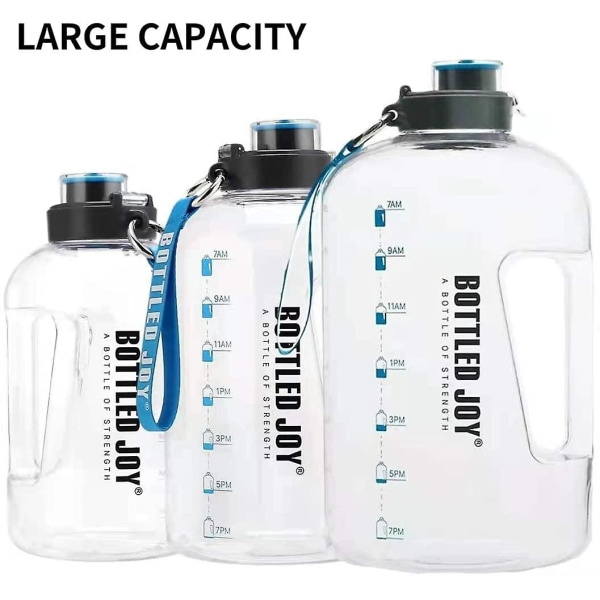 Stor bärbar reseplastvattenflaska (1 gallon/4,1L klar)