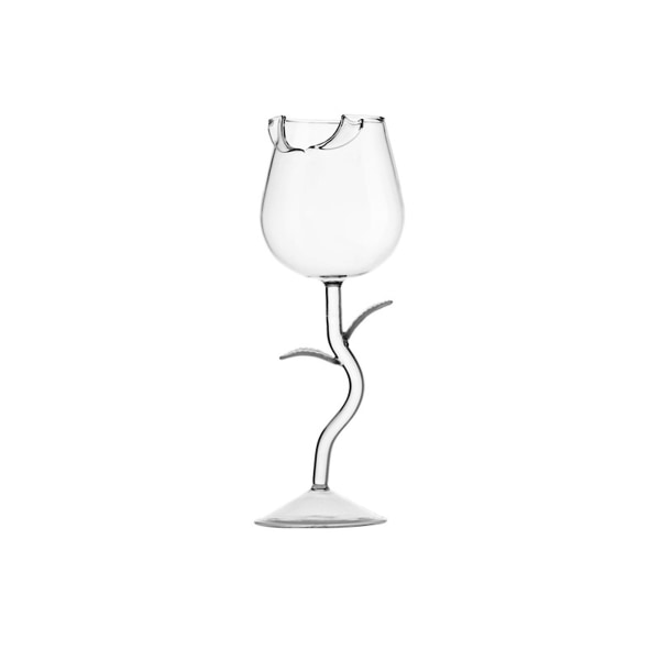 Rose Flower Vinglas, Kreativt Rödvinsglas Rose Flower Bägare Vin Cocktail Juiceglas Transparent 150ml