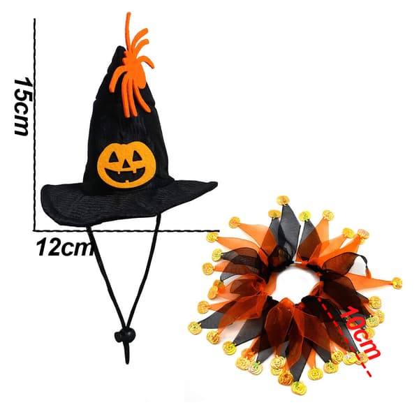 Kattdräkter Outfit Cat Bat Wings Wizard Witch Hat Cape style 1