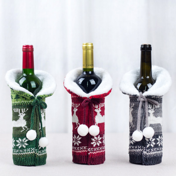 Objet déco cache bouteille de vin pour Noël