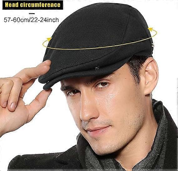 Herre Justerbar Flat Beret Caps Baker Boy Hatt Flate Caps Høst Vinter