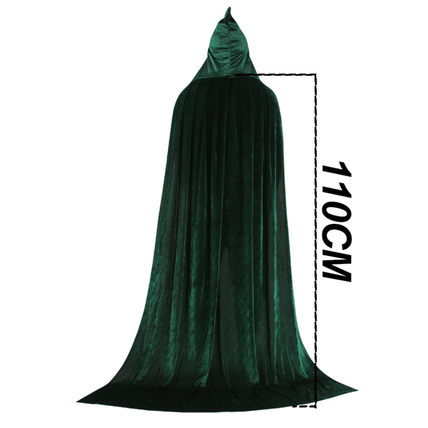 Unisex drakt med hette i full lengde Dark green 110cm