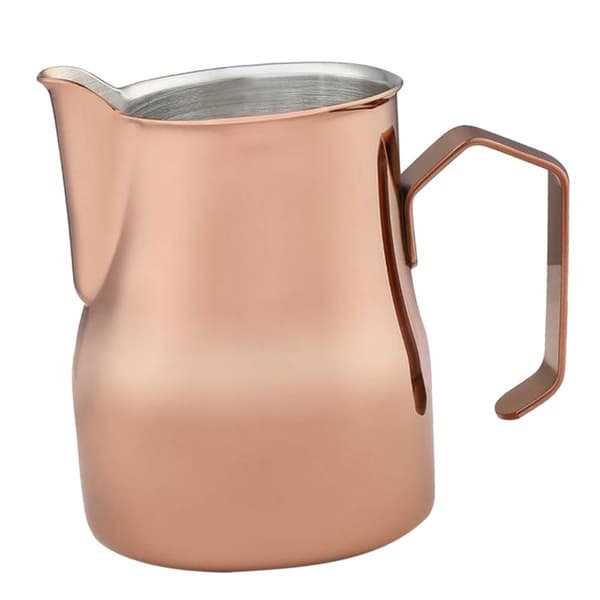 Rustfri melkekanne melkeskummer blomsterkopp 750ml roségull