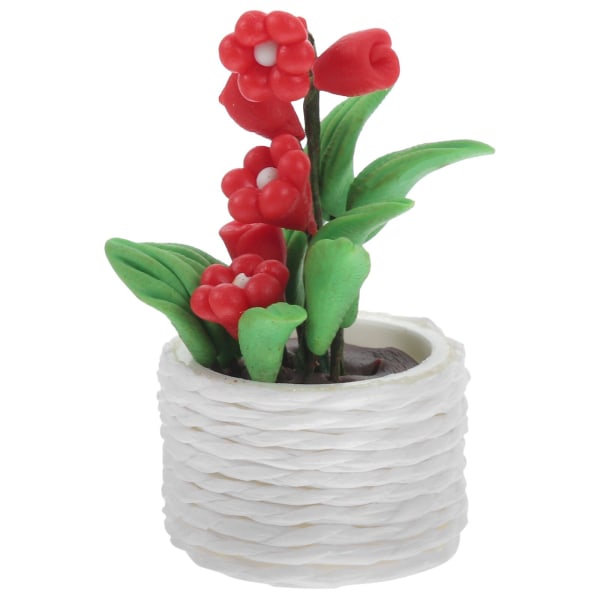 Miniatyr Doll House Plants Miniatyr Bonsai Plant Doll House Mi Red 4