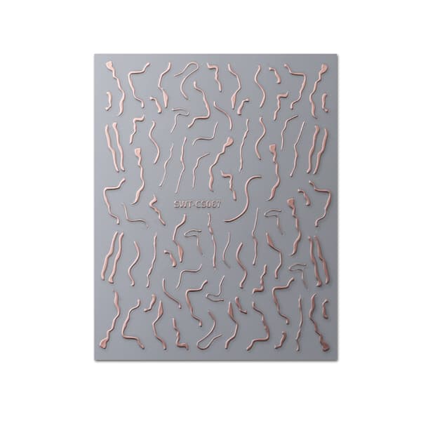#10 Aurora Line Kynsilakkaleimat - Rose Gold Itseliimautuvat