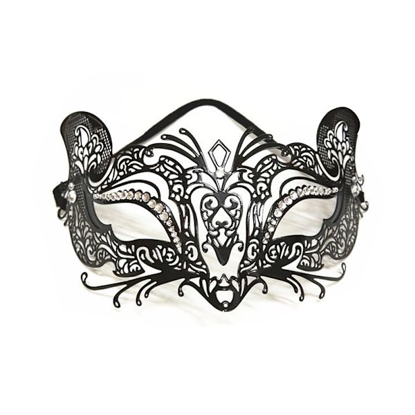 Maskeradmask för kvinnor Shiny Rhinestone Venetian Party Prom B