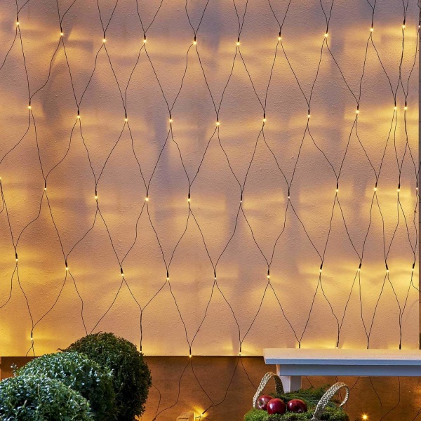 Lysnet udendørs 3x3 meter 200 LED Crispy Ice White Crispy Ice White