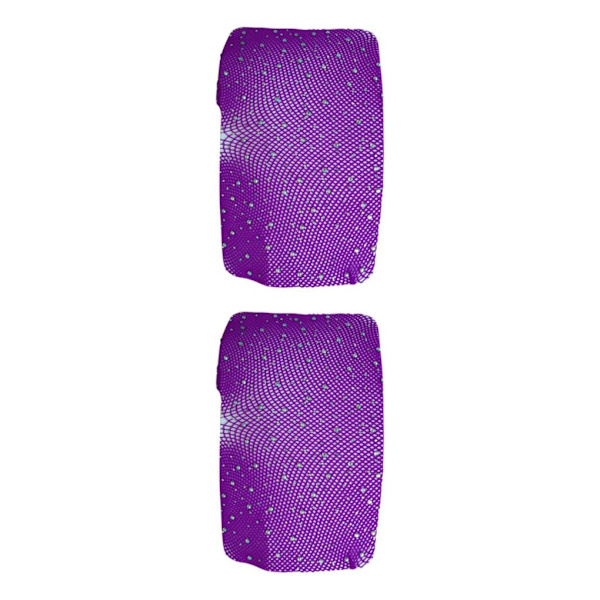 1/2/3 Kvinnor Crystal Rhinestone Fishnet Mesh Purple 2Set