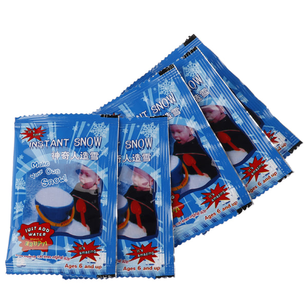 1/5-pakke kunstig sne Øjeblikkelig snepulver Fluffy Snowflake F 5pcs