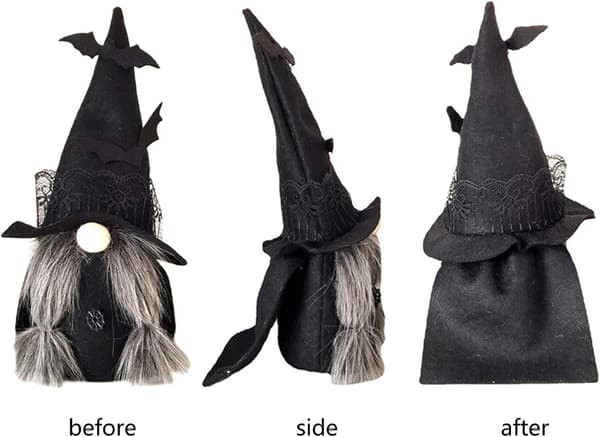 3st Halloween Gnome Doll Plysch Ansiktslös docka med långt skägg Hal