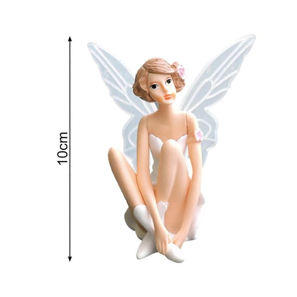 3 stk/sett bedårende engleformet statuedekor realistisk søt PVC kake-topper til fest