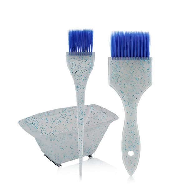med 3 hårfarvebørster og sæt, bløde børster til farvning af børster, applikatorer til salon Hjem DIY-farvning Farvning Pink Set
