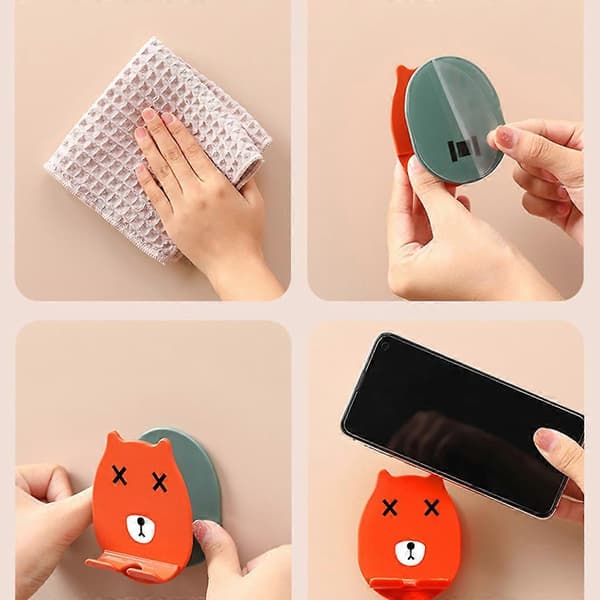 Mini Desktop Mobiltelefonholder Kreativ Væghængt Tablet Holder Universal