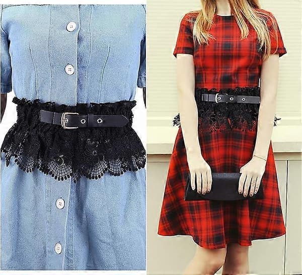 Elastisk bredt bælte til kvinder med blonde, strækbart bredt taljebælte til kjole, mode cinch strækbart taljebånd, retro trendy damebælte