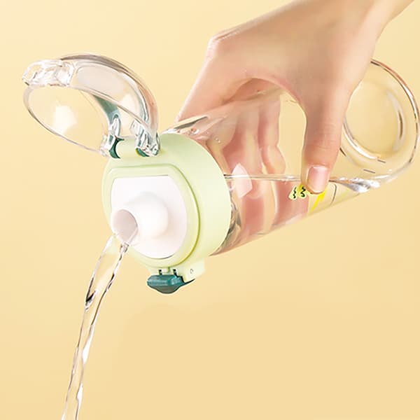 420 ML enkel flip-top glaskopp, bärbar blomtekopp, White
