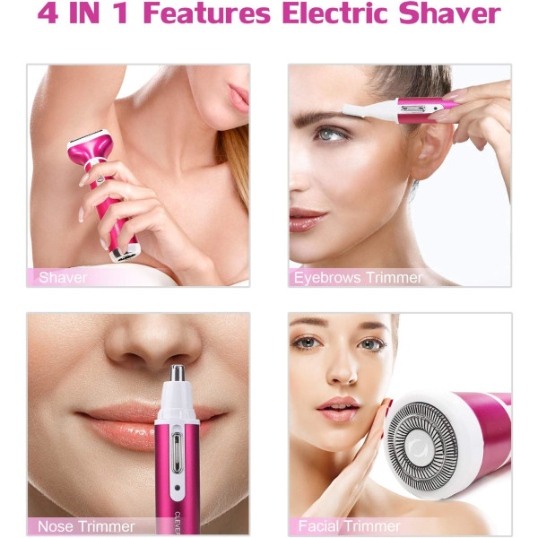 Elektrisk rakapparat dam hårborttagning 4 i 1 rakkniv för damer för