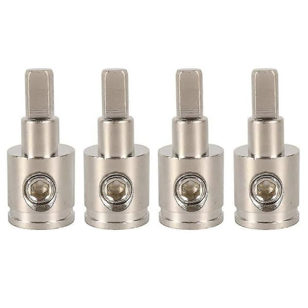 Amp Input Reducer 0 Gauge til 4 Gauge Ledningsreducer /Jord GA Adaptere Forniklet Messing 4 STK