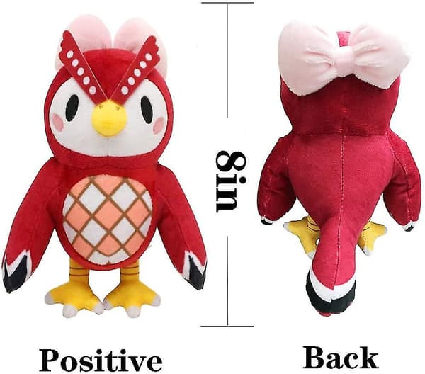 Animal Crossing Nye blader plysj samleobjekt Ugle Dukke Leke