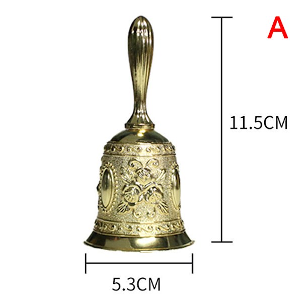 Retro Metalen Tone Hand Bell Hand Held Craft Bruiloft Decoratie A