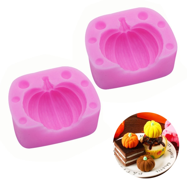 Pumpa Form 3D Form Höstpumpabakning Pink
