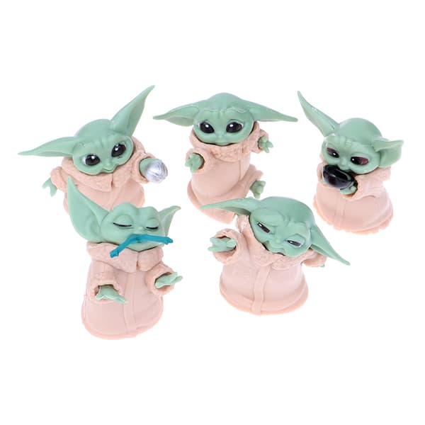 5 st/ set Baby Yoda Grogu Mandalorian actionfigur leksaker