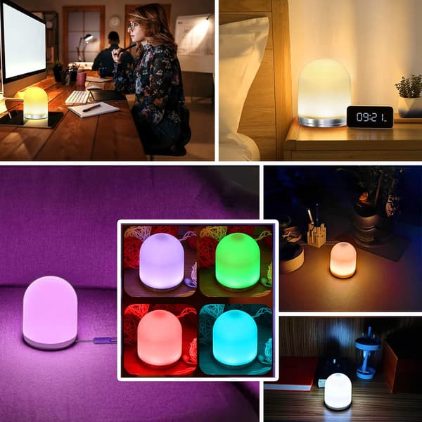 Nattlys Barn Nattbordslampe med USB Oppladbar Fjernkontroll