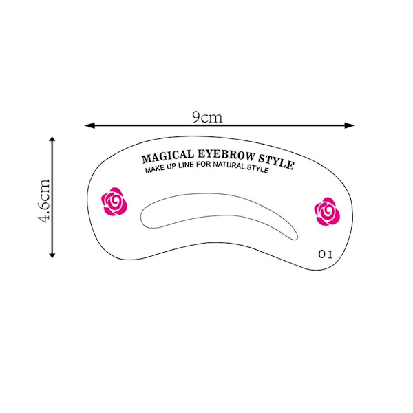 4 stilar/ set Ögonbrynsschabloner Set Shaping Grooming Mall 2