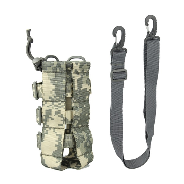 Multifunktionell vattenflaskhållare påse Justerbar vattenkokare med dubbla fatspännen utomhus Acu With Shoulder Strap