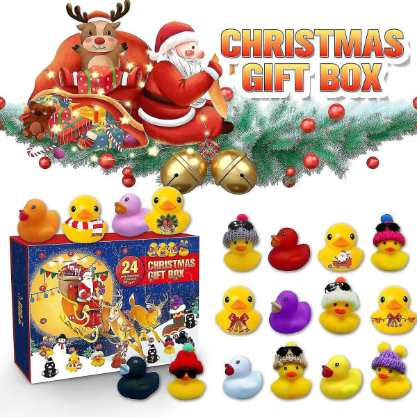 Gummi Anka Advent 2023, Advent 2023 Barn, Advent Anka Bad Till 08(24 ducks)