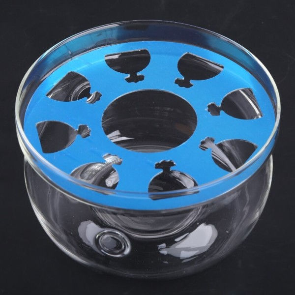 Retro glas tevarmer glas te lys holder til keramik tekande varme te