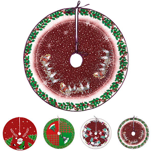 62 cm Julgran Kjol as Xmas Golvmatta Ornament Dekor B