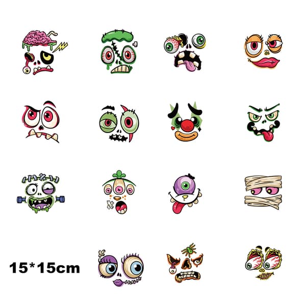 Halloween Pumpkin Decorating Stickers Mini Make Pumpkin Face 1