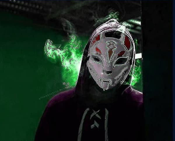 Cosplay Fox Mask, Halloween Party El Cold Light Mask Led Light Mask, Light Mask