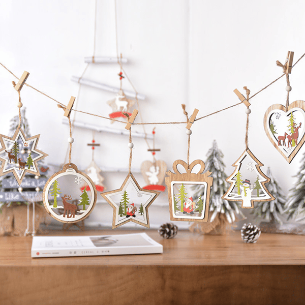 2 styk juletræspynt juleophæng jul style 3