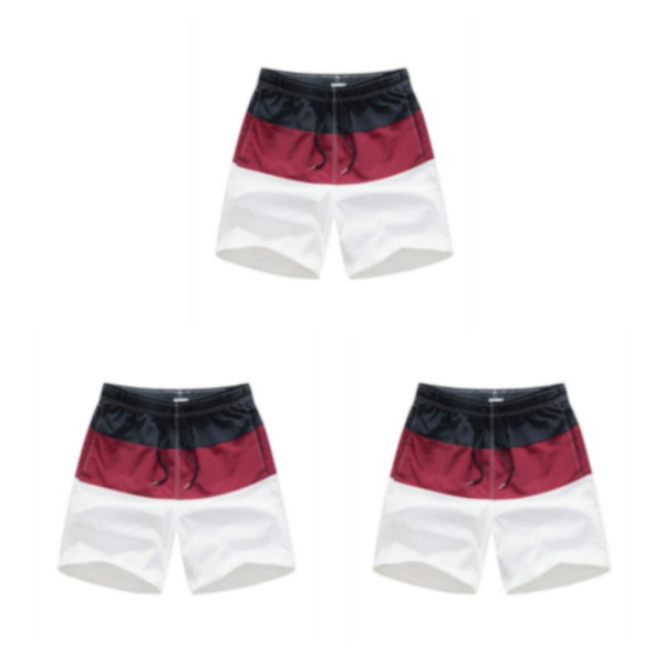 1/2/3/5 Hengittävät ja tyylikkäät miesten shortsit - kesään Wine Red and Black XL,1 3PCS