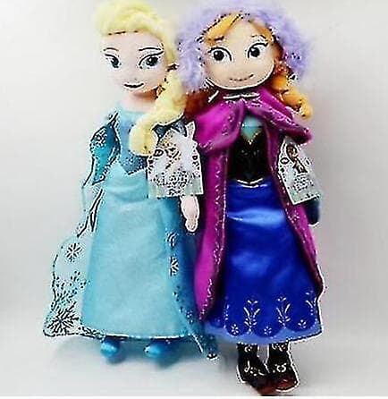 Frozen Princess Anna Elsa Snow Queen Docka Barnleksaker Julklappar Fyllda plysch 50cm 2st