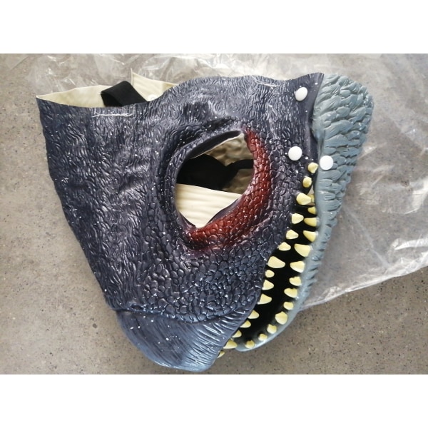 Halloween Dino Mask Rollspel Rekvisita Festival Presenter Dekor röd utan ögon brown without eyes
