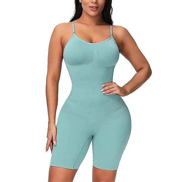 Body Shaper Body Shaper för kvinnor Magekontroll Slimming Seamless Shapewear Jumpsuit Green L